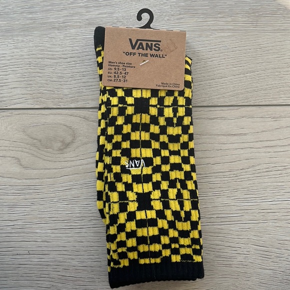 Vans Other - Trippy Yellow Vans Socks